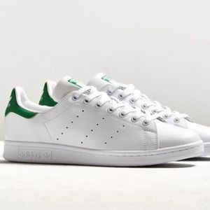 Addidas Stan Smith white and green sneakers size 6